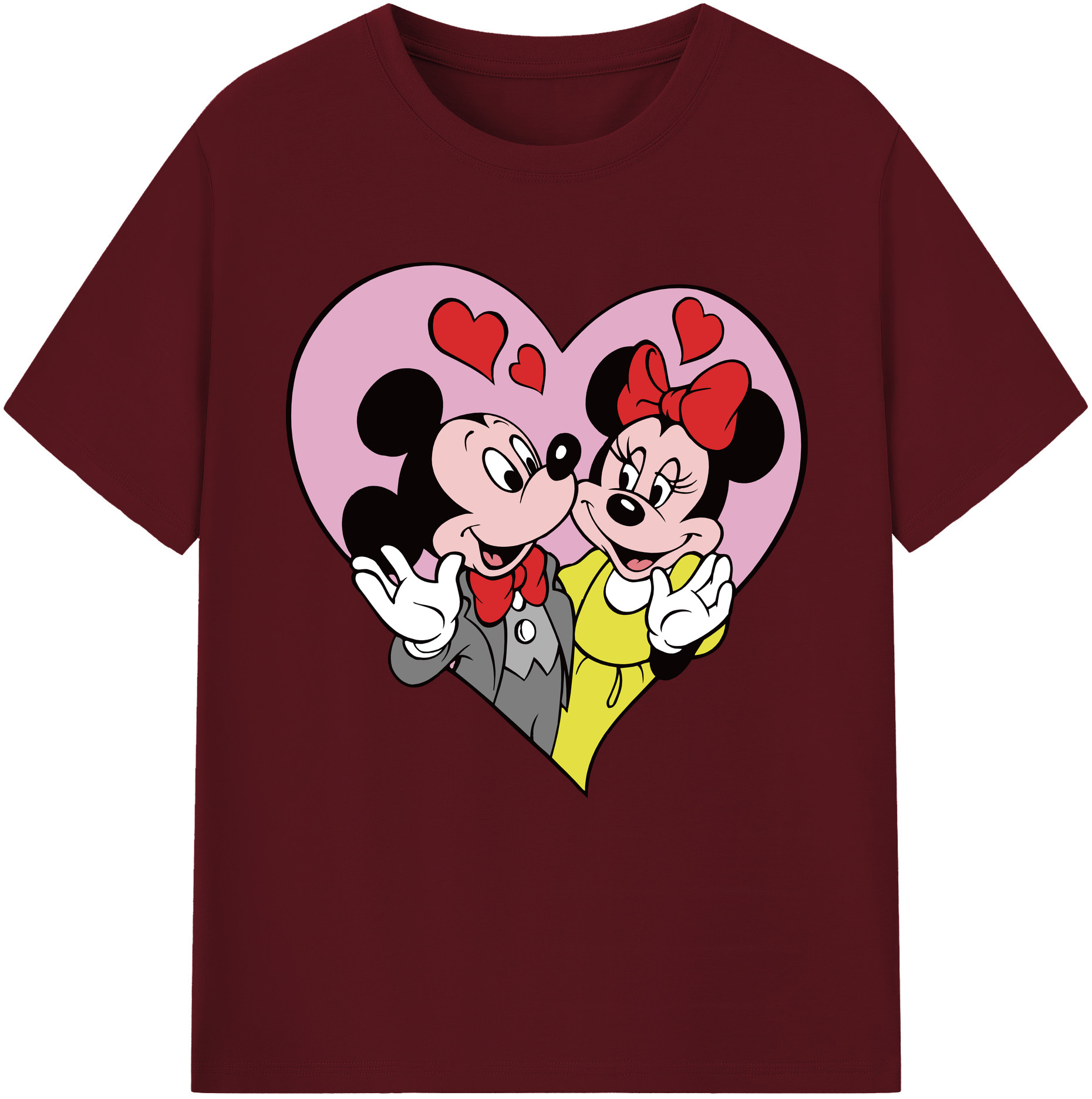 （画像用） ミッキーマウス Mickey Mouse 綿100％半袖Tシャツ（フロントプリント）